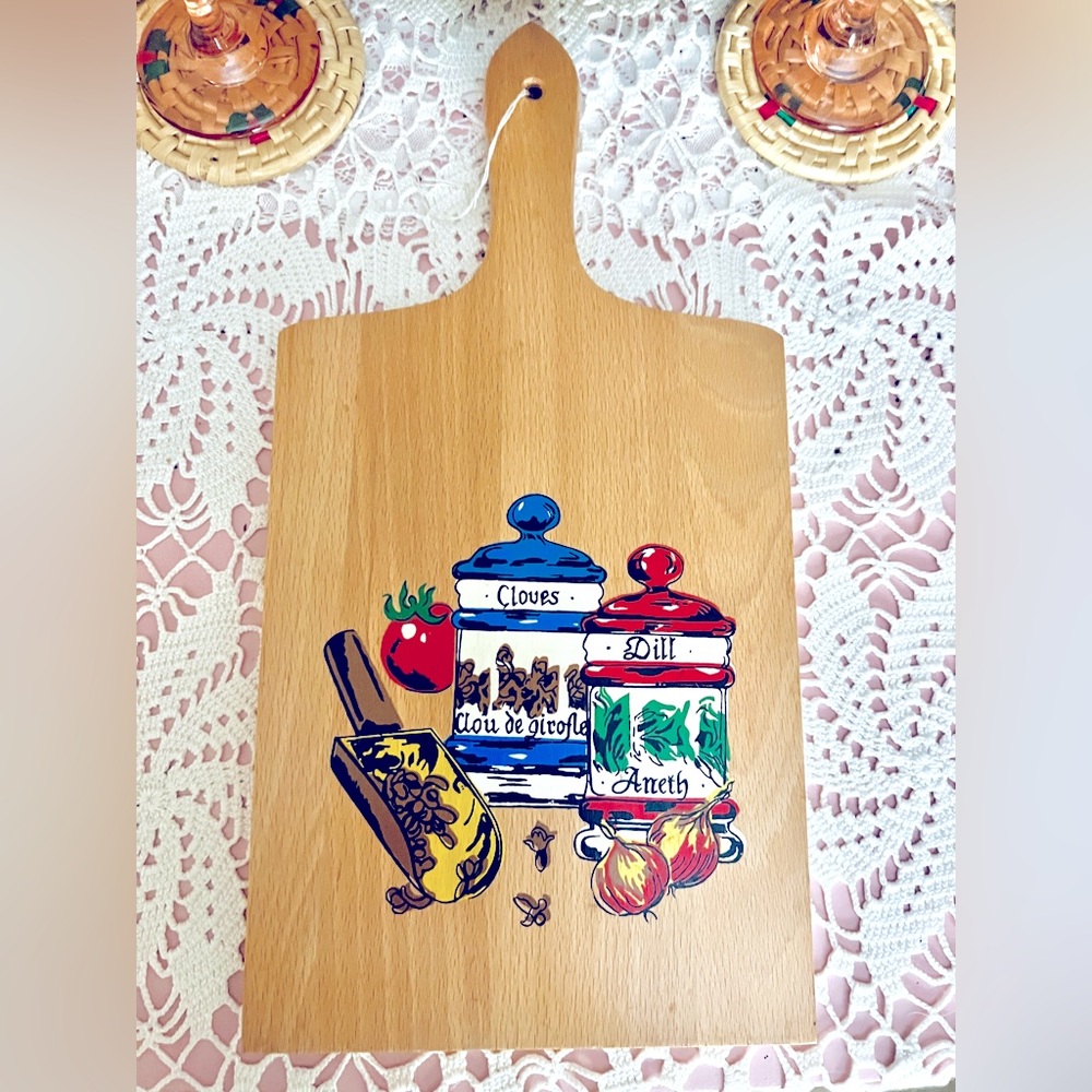 Vintage Wood Cutting Board Wall Hanging
